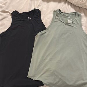 Women's All in Motion Black and Sage Green Tank Tops